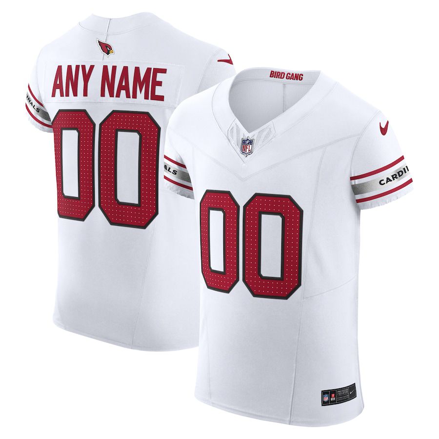 Men Arizona Cardinals Nike White Vapor F.U.S.E. Elite Custom NFL Jersey